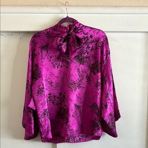 Elegant Pink Floral Women's Top